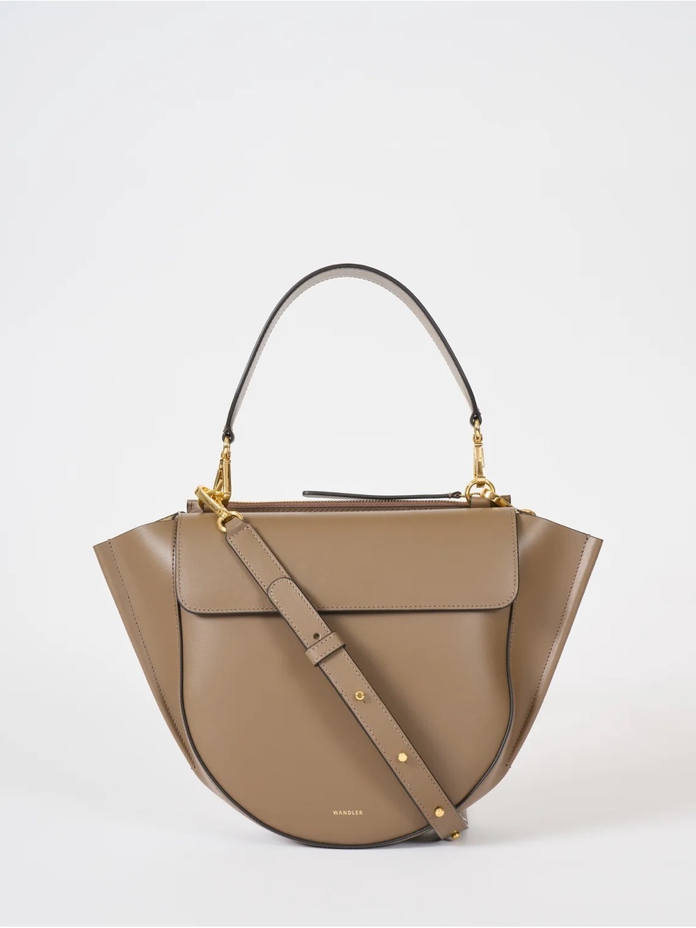 Wandler Taupe (“Elephant”) Hortensia Medium Leather Shoulder / Crossbody Bag NWT